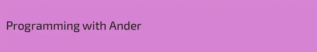 Programming with Ander